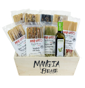 One-Pot Pasta Mangia Bene Wooden Basket