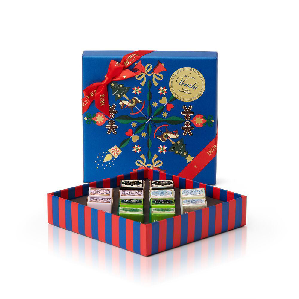 Sky Blue Christmas Gift Box with Cremino Chocolates